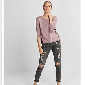 Express side zip sweater